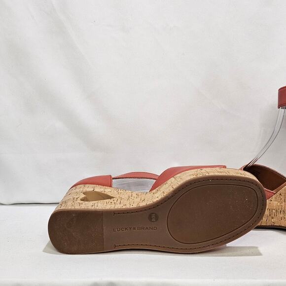 Lucky Brand Women's Himmy Platform Wedge Sandals Size 9 Eco Red NWT - Picture 5 of 6